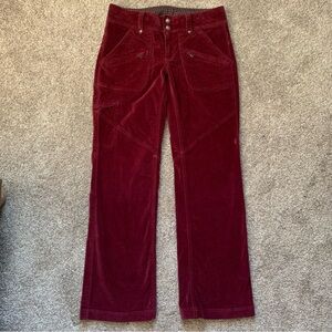 Athleta Women's Duster Pants Cherrywood Straight Leg Many Pockets Size 4 31x31